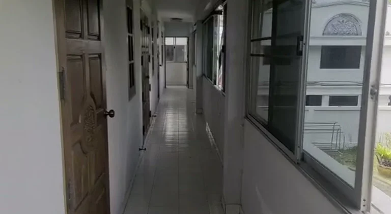 Airy, bright corridor inside the building