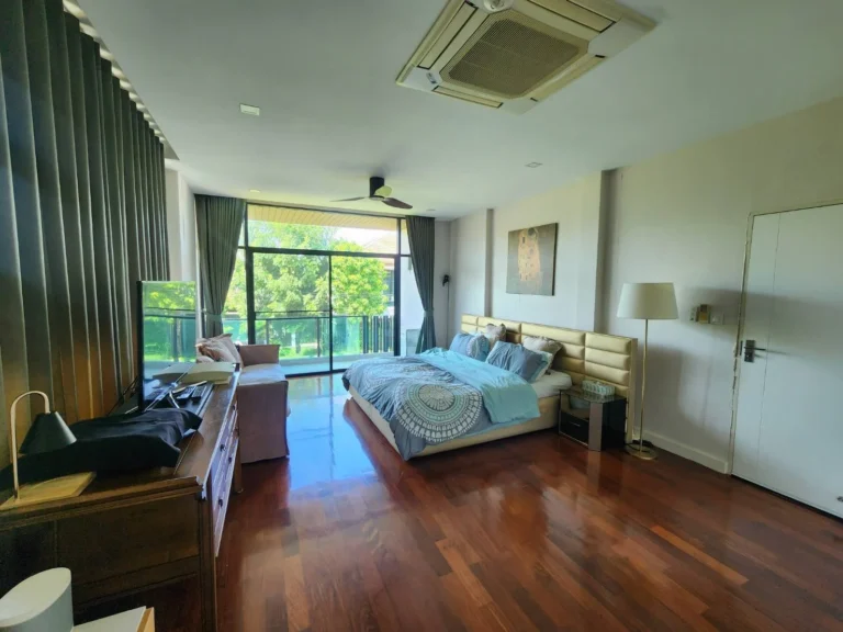 Master bedroom with balcony